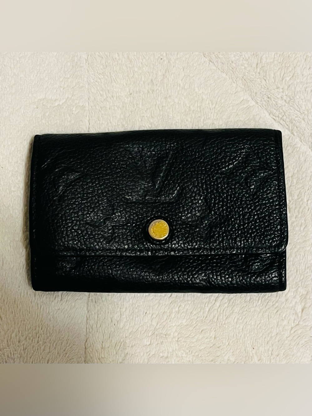 Louis Vuitton Monogram Black Leather Empreinte Key Holder Wallet